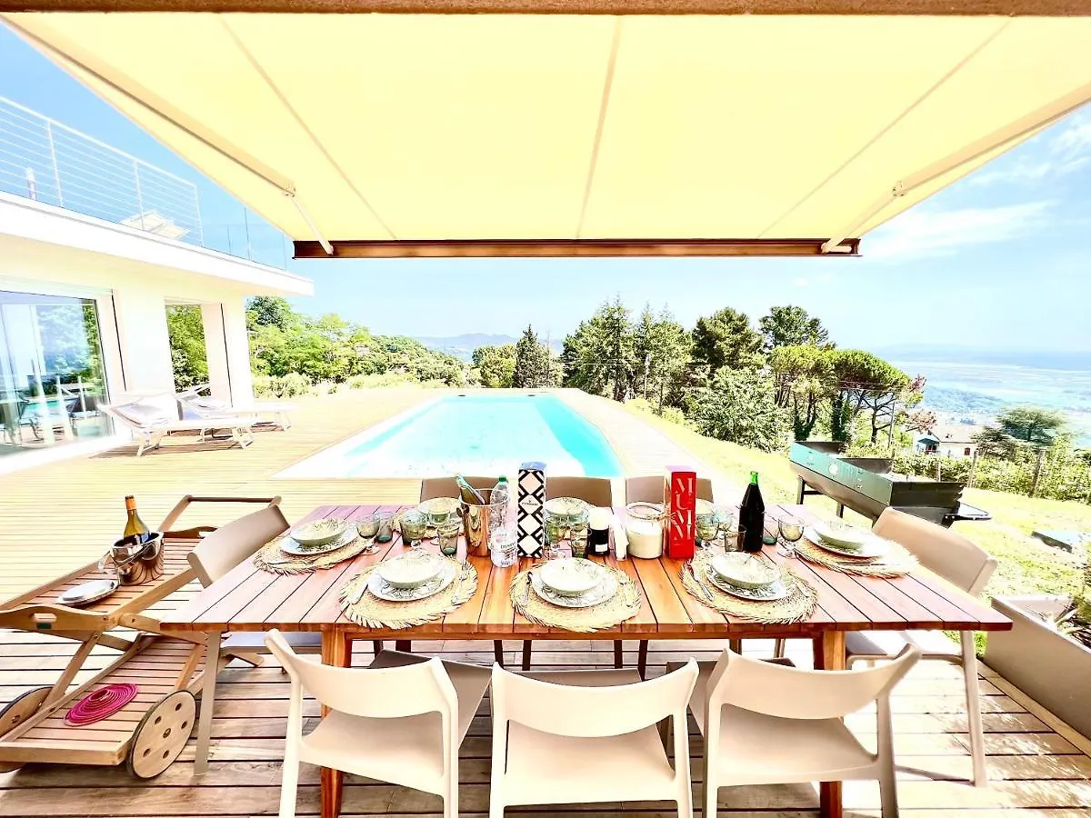Villa Olympia Pool Sea View Mountains Lake Nature Sleeps 8 Air Conditioning Wi-Fi Corsanico-Bargecchia إيطاليا